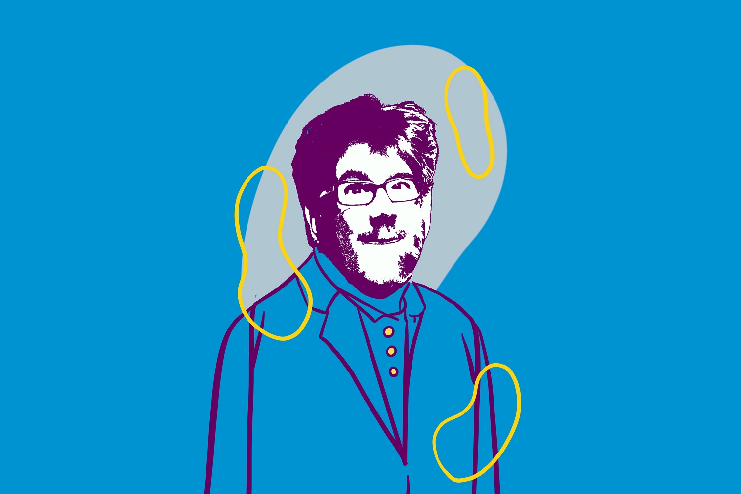 Tekening van Gino Langer, Den Haag & Leiden